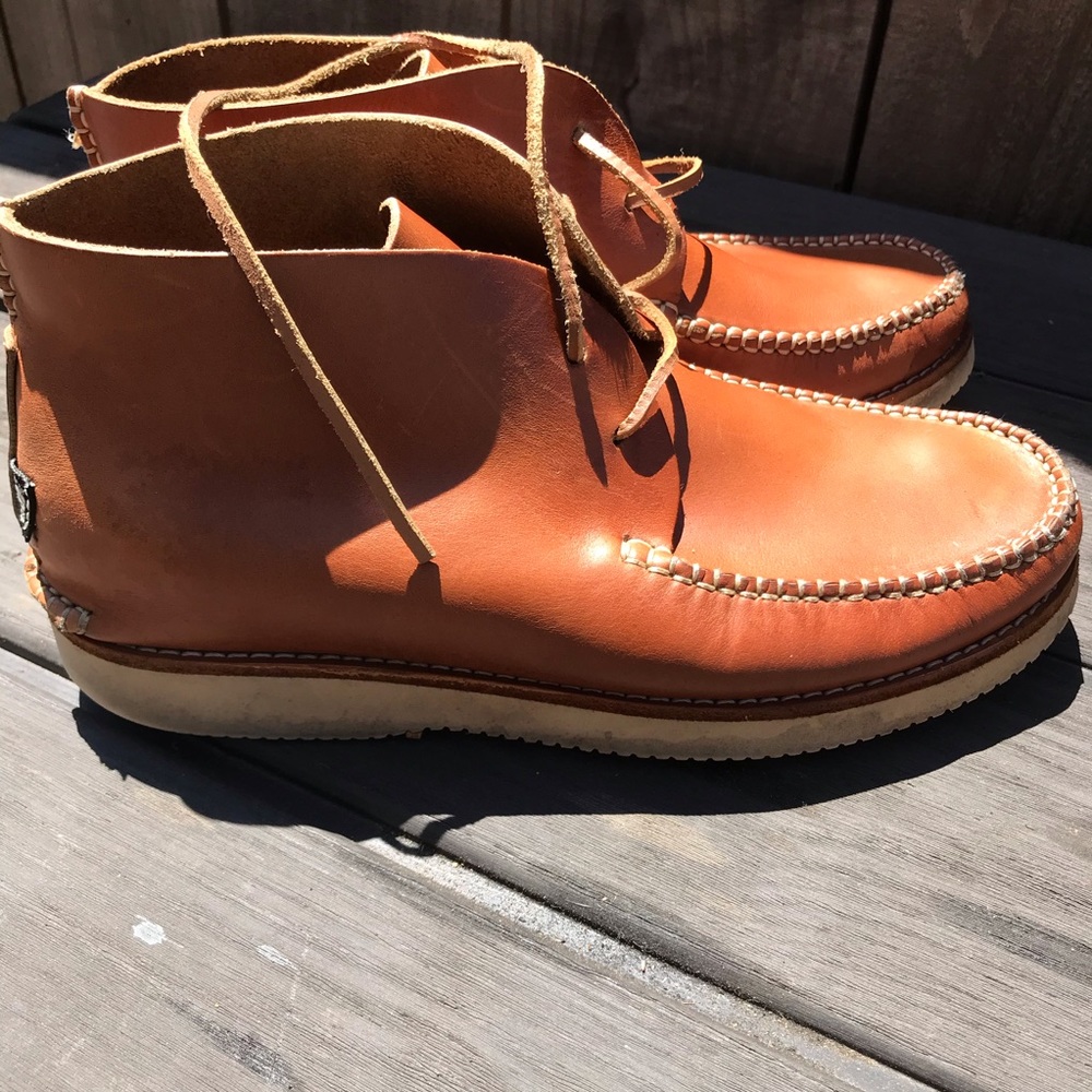 YOGI Leather Moccasin Boot Leather Chukka Sz 8
